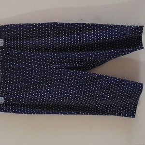 Basic Editions Heart Capris Size XL Navy Blue
